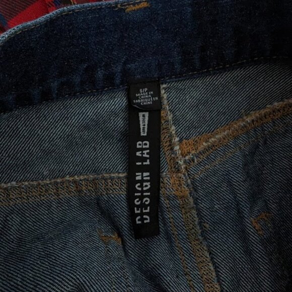 Design Lab, Jean and plaid Skirt - size Small - Picture 3 of 4